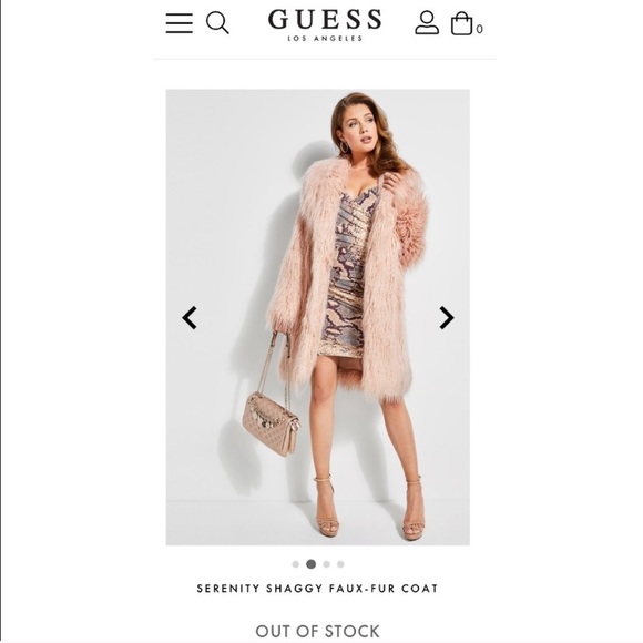 Serenity Shaggy Faux-Fur Guess Coat - Picture 3 of 5